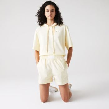 Lacoste Light Cotton Poplin Shorts - Kraťasy Dámské Žluté | CZ-mCfaY2